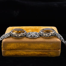 Victorian Citrine Panel Bracelet c1870