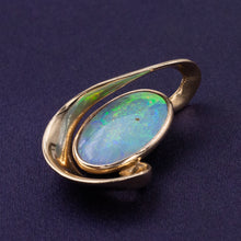 Boulder Opal Curve Pendant c1980