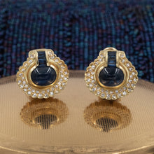 Ceylon Sapphire & Diamond Earrings c. 1980s