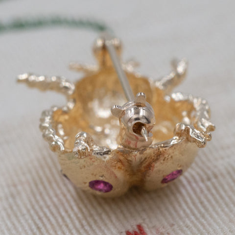Ladybug Brooch with Fine Rubies