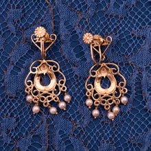Victorian Revival Pearl Dangle Earrings
