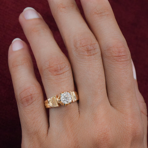 Antique Old Mine Diamond Solitaire c1877