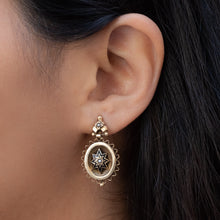 Antique Enameled Star Earrings
