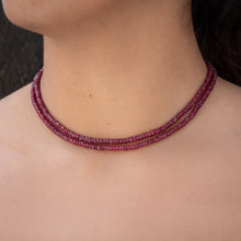 32” Faceted Ruby Bead Strand