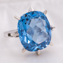 Swiss Blue Topaz Cocktail Ring