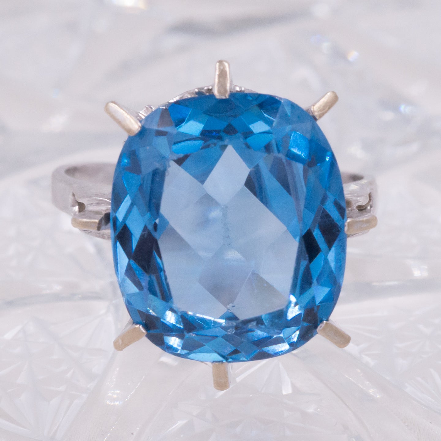 Swiss Blue Topaz Cocktail Ring