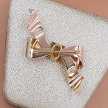 Retro Citrine Bow Pin c1940