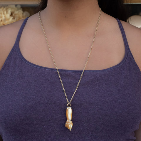 Mother Of Pearl Figa Hand Pendant