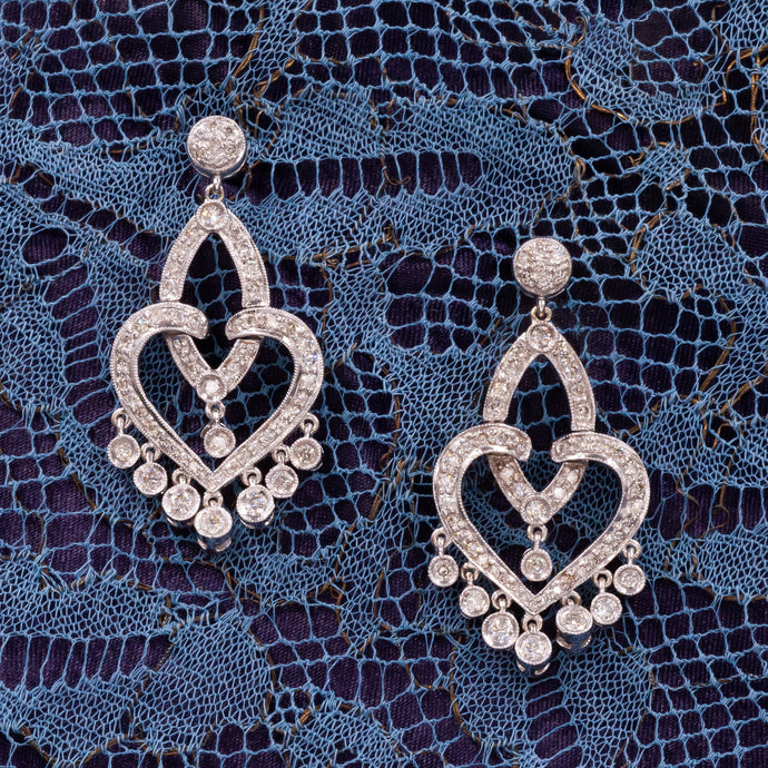 Pavé Diamond Chandelier Earrings