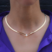 Marquise Diamond Omega Collar Necklace c1980