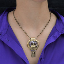 Amethyst Memorial Brooch Pendant