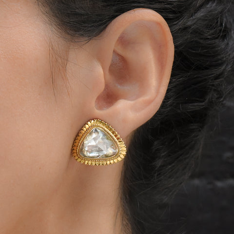 Antique Polki Diamond Earrings