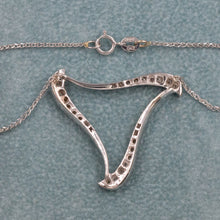 Mid-century Pavé Diamond Triangle Necklace