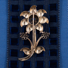 Opal & Sapphire Flower Pin c1930