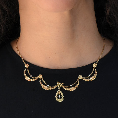 Belle Epoque Festoon Necklace c1900