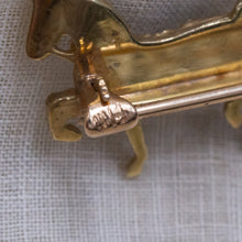 Antique Pearl Equestrian Bar Pin c1910