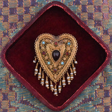 Yemenite Filigree Heart Brooch