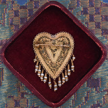 Yemenite Filigree Heart Brooch