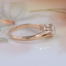 Antique 1.15 Carat Old Mine Rose Gold Solitaire