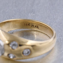 Two-Tone Diamond Bombé Ring c1980