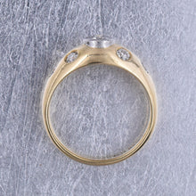 Two-Tone Diamond Bombé Ring c1980