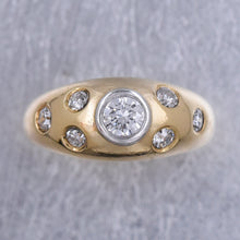 Two-Tone Diamond Bombé Ring c1980