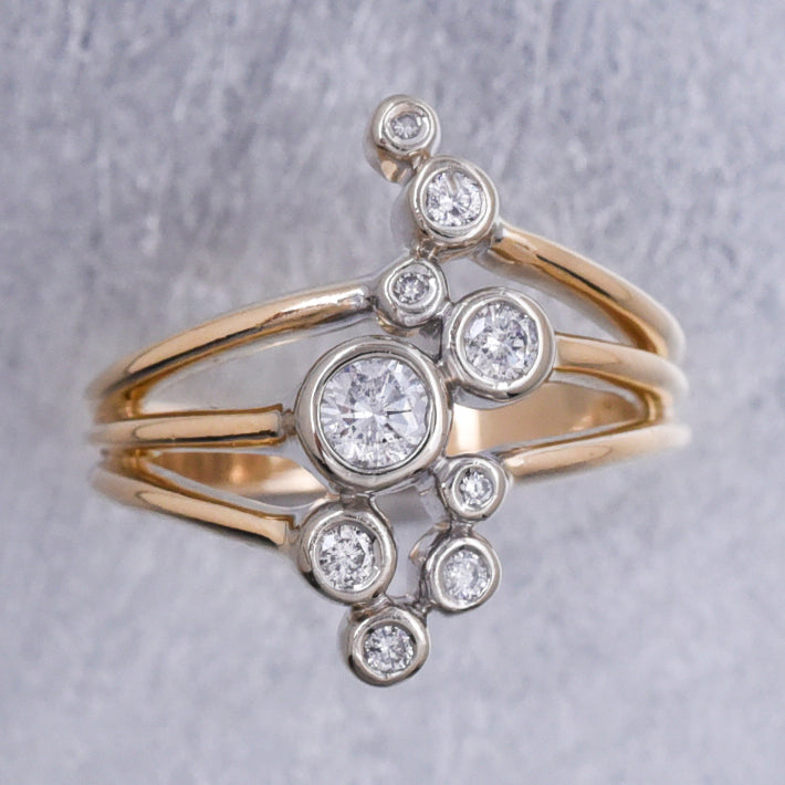 Diamond Bubbly Cocktail Ring