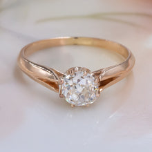 Antique 1.15 Carat Old Mine Rose Gold Solitaire