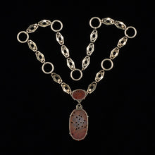 Art Deco Carved Carnelian & Enameled Gold Necklace