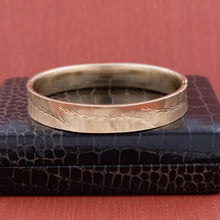 Midcentury Hand-Carved Hinged Bangle