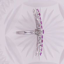 Pink Sapphire & Diamond Elongated Cocktail Ring c1960