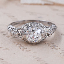 Art Deco One Carat Diamond Filigree Ring