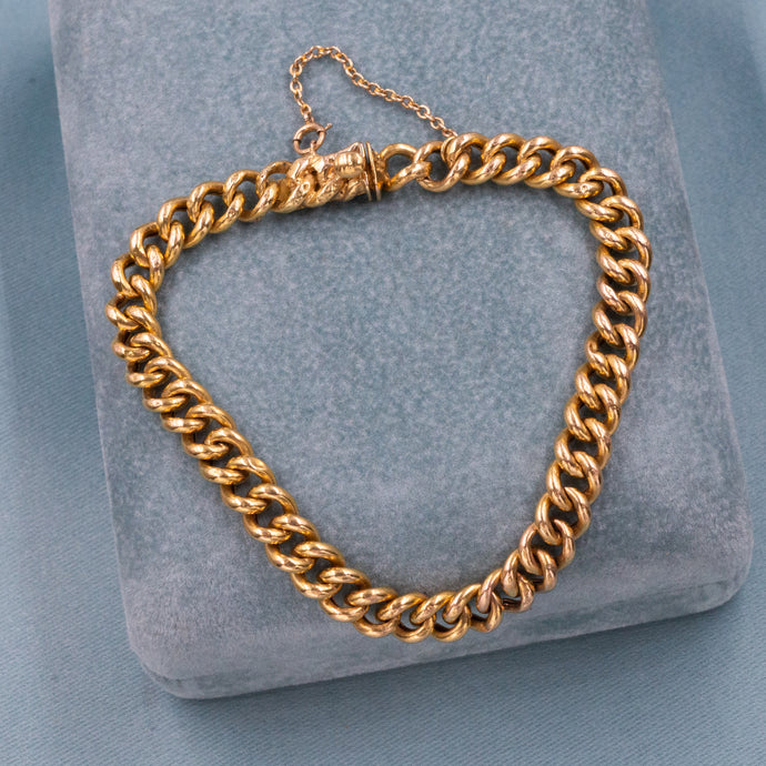 Gold Curb Chain Bracelet