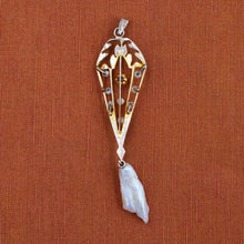 Long Pearl & Diamond Lavaliere c1890