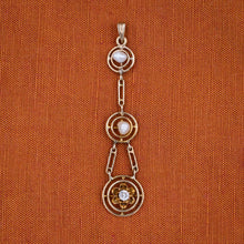 Triple-Tier Pearl & Diamond Lavaliere c1890