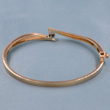 Diamond Solitaire Bypass Bangle c1980