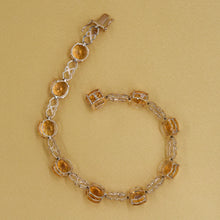 Citrine Lattice Link Bracelet