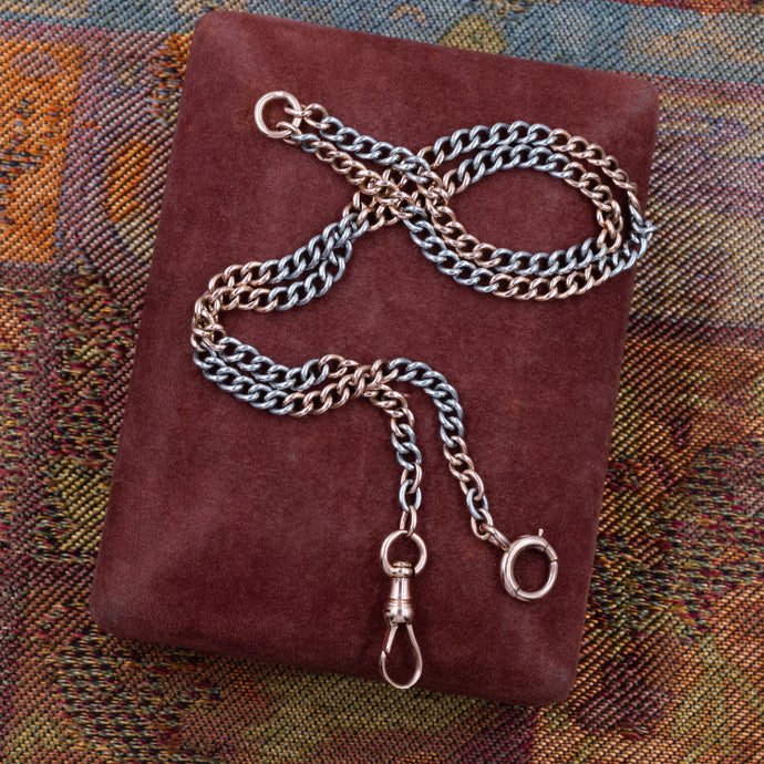 Rose Gold & Platinum Watch Chain c1905