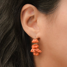 Carved Coral Gargoyle Earrings c1880