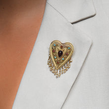 Yemenite Filigree Heart Brooch