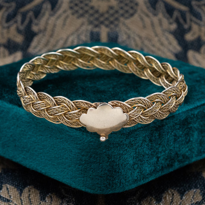 Antique Braided Gold Bracelet