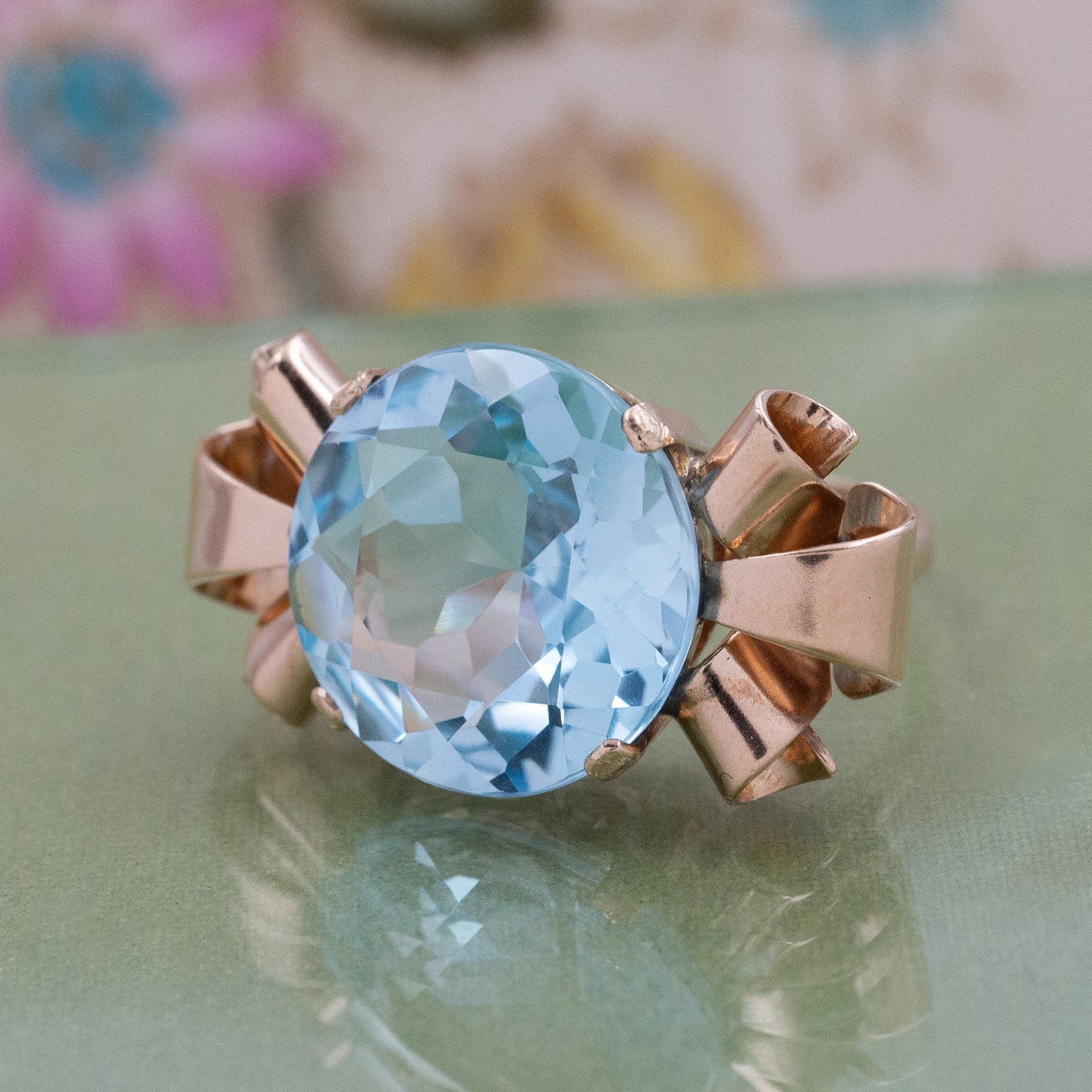 Stunning Aquamarine & Diamond Ring | British Unique Fine Jewellery