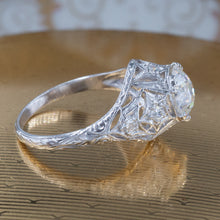 Art Deco 1.59 Carat Diamond Filigree Ring c1920
