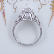 Art Deco 1.59 Carat Diamond Filigree Ring c1920
