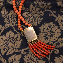 Victorian Coral Cameo Necklace