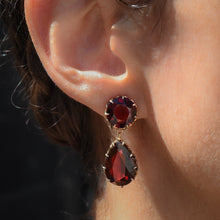Fine Garnet Dangle Earrings c1950