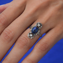 Antique Burma Sapphire & Diamond Dinner Ring