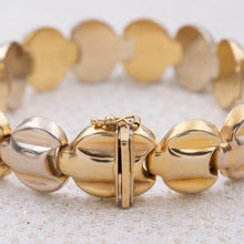 Two-Tone Disc Link Bracelet c1980