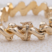 Gold Wave Link Bracelet c1980