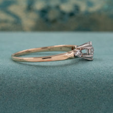 Two-Tone Transitional-Cut Diamond Ring c. 1935
